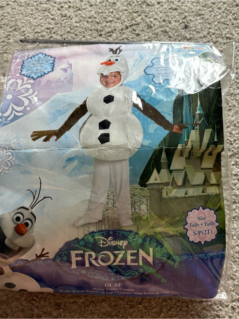 Disney Olaf Snowman Costume Small 2T Frozen Halloween world land cruise